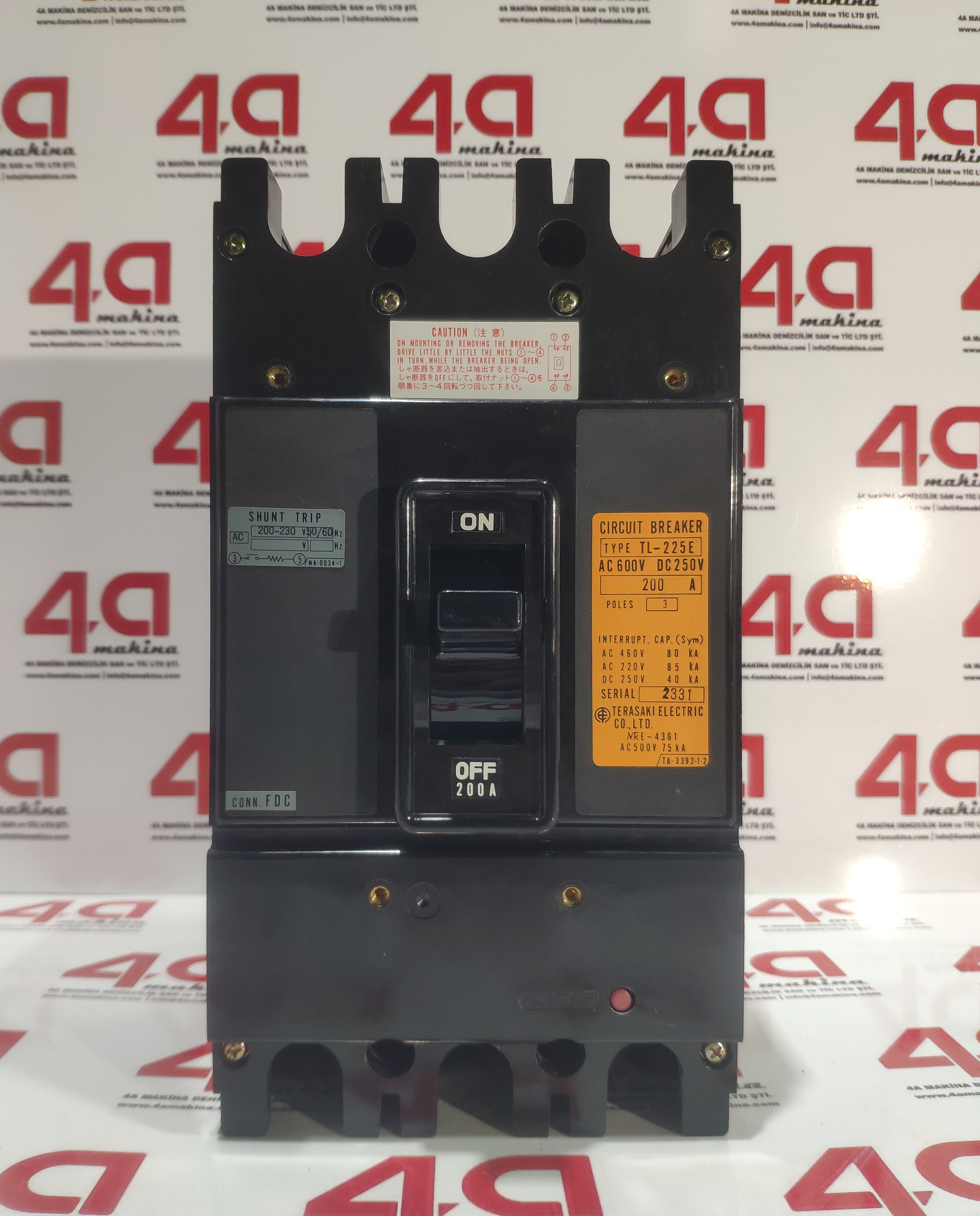 TERSAKI TL-225E Circuit Breaker 200A
