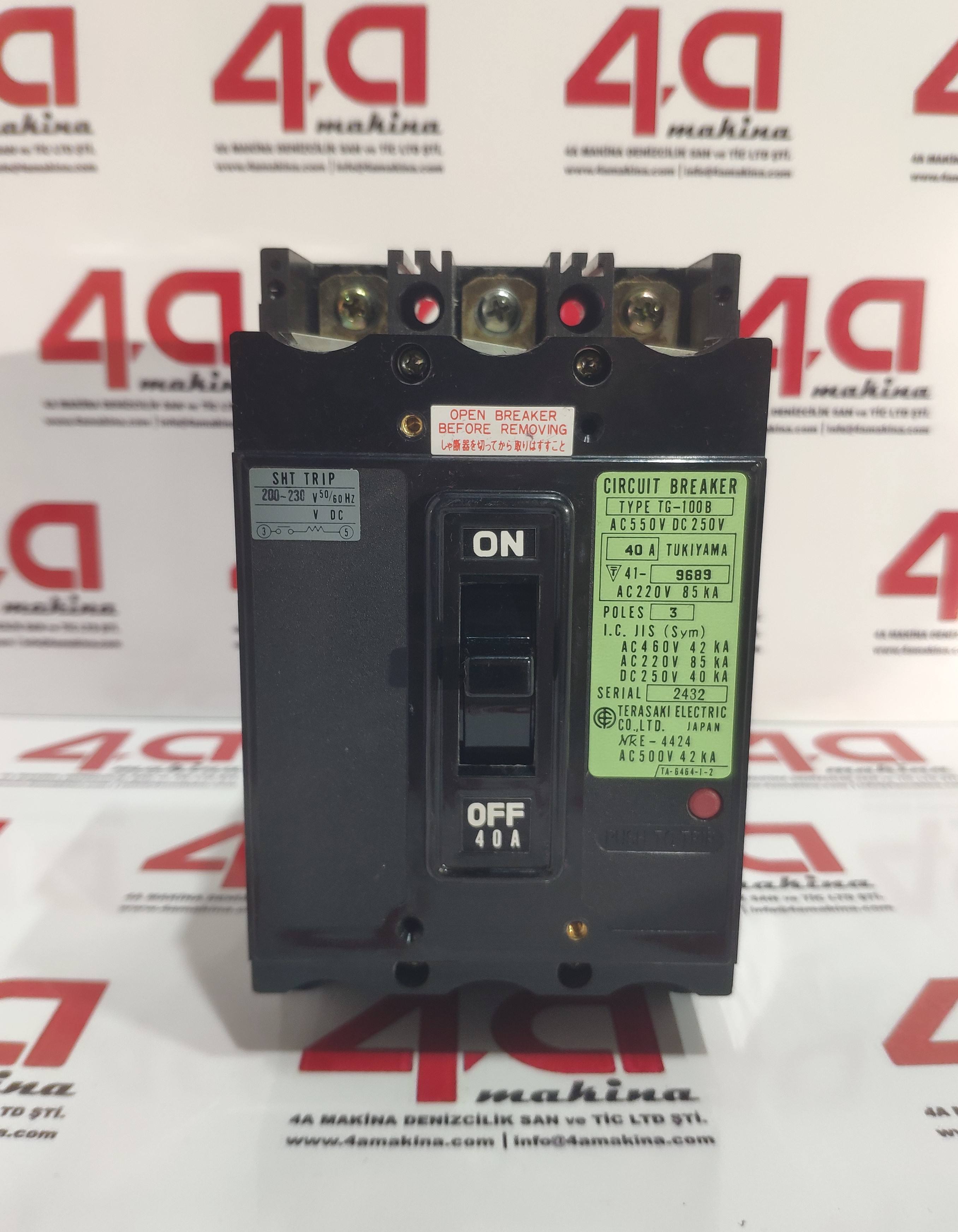 TERASAKI TG-100B Circuit Breaker 40A
