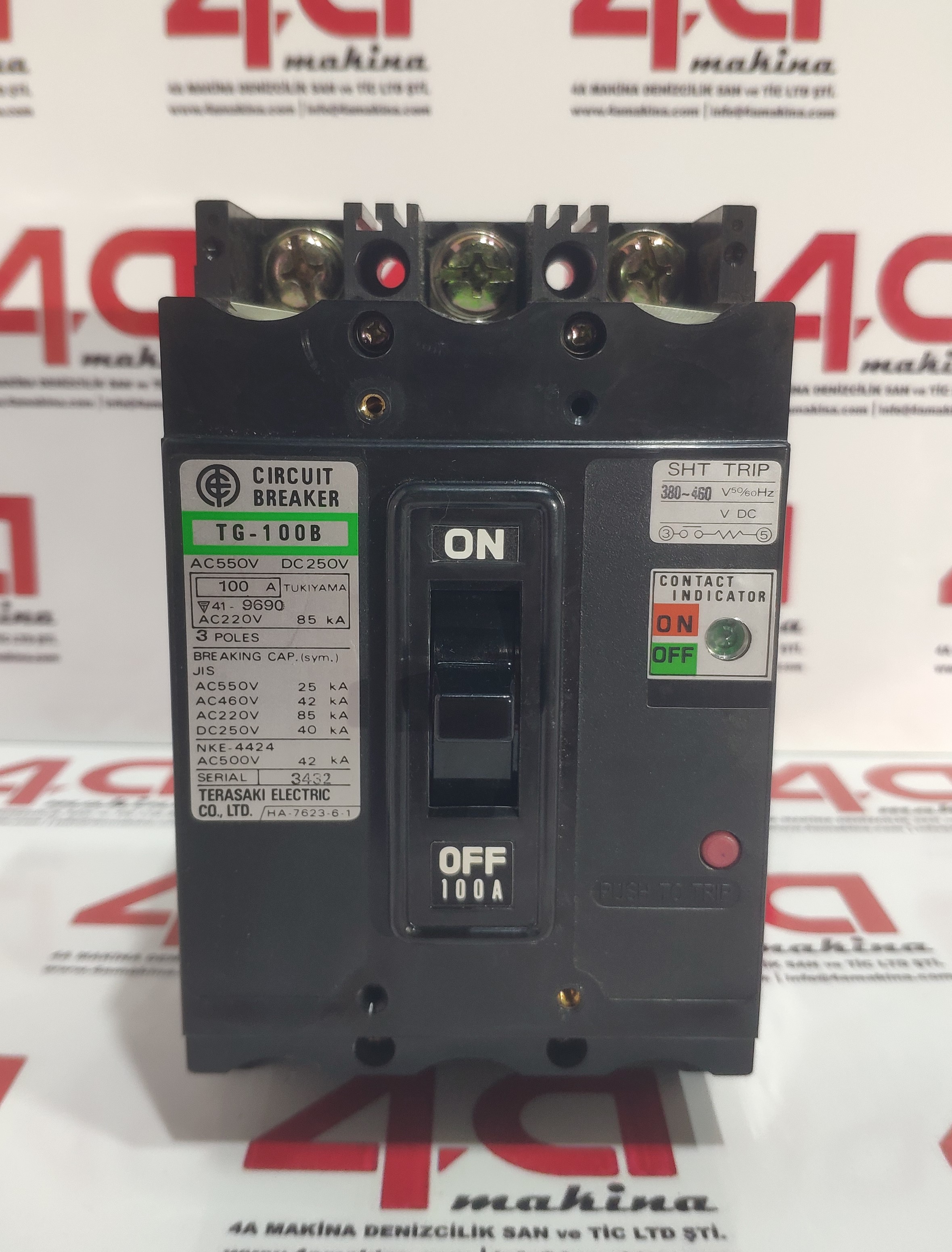 TERASAKI TG-100B Circuit Breaker 100A