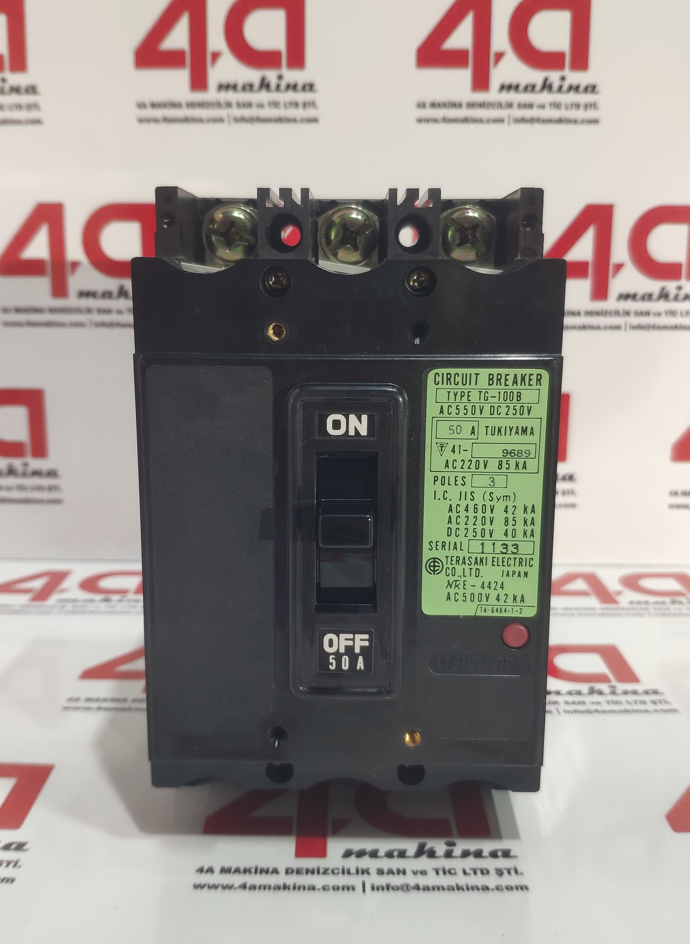 TERASAKI TG-100B Circuit Breaker 50A