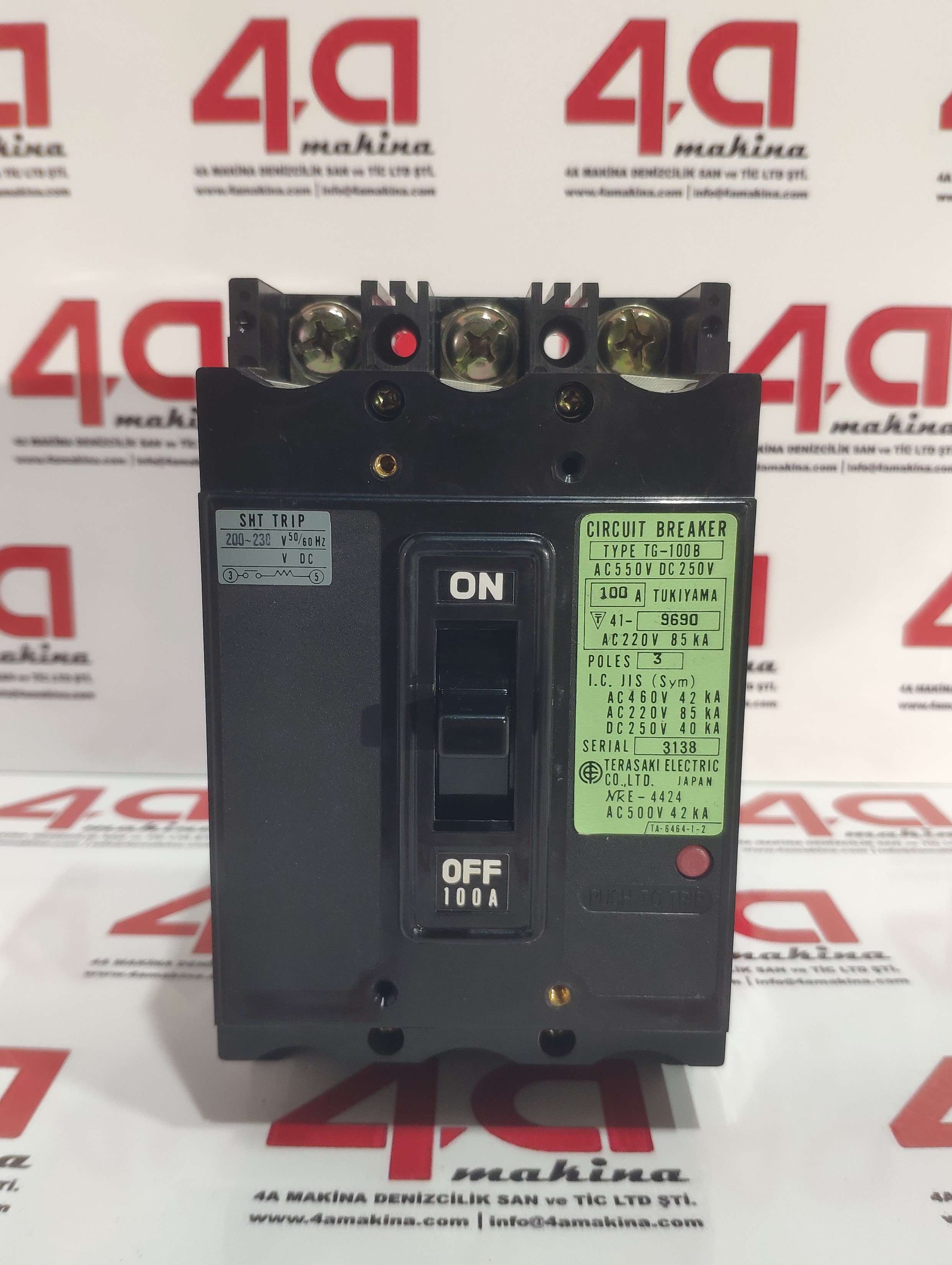 TERASAKI TG-100B Circuit Breaker 100A