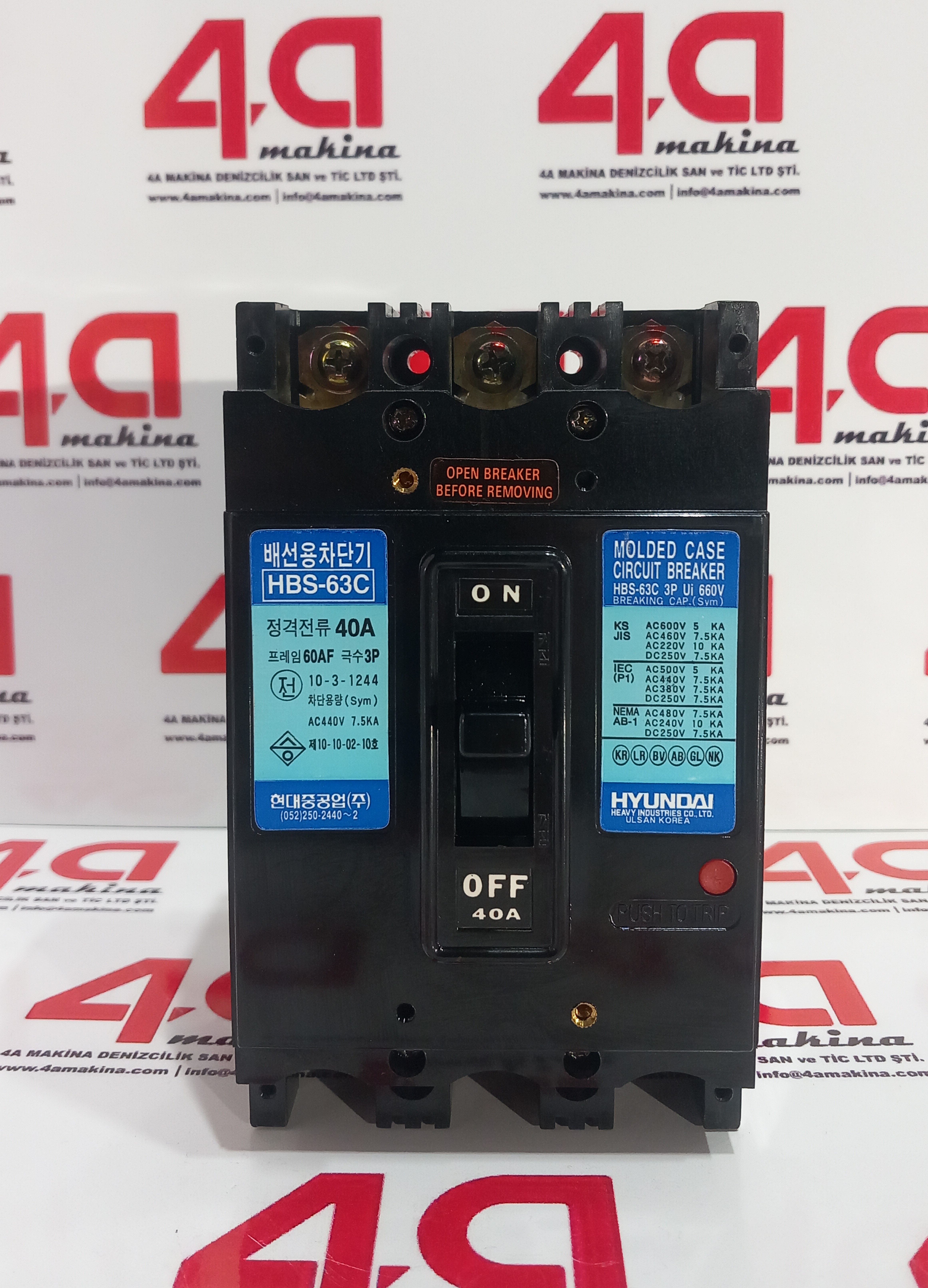 HYUNDAI HBS-63C Circuit Breaker 40A