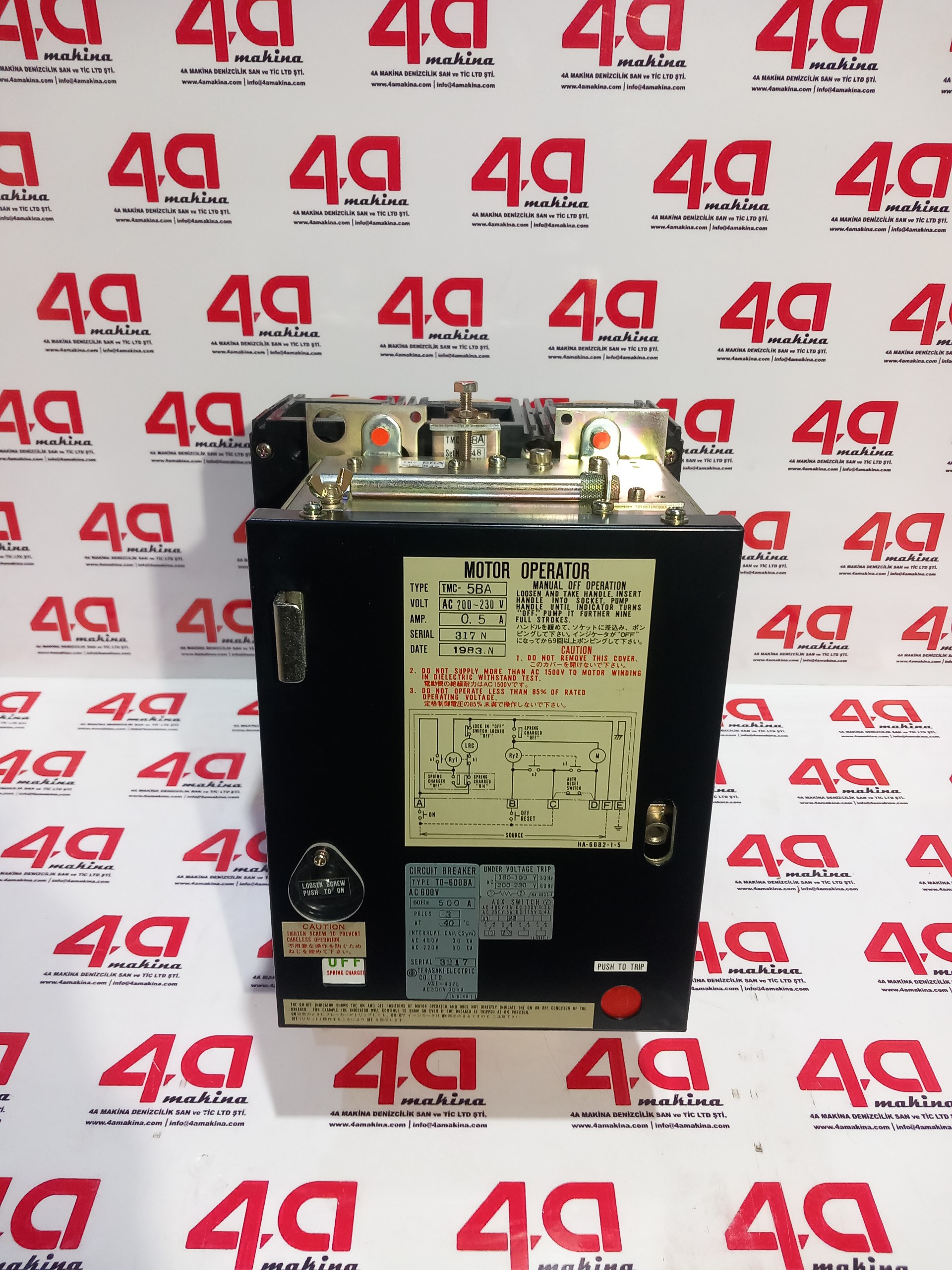 TERASAKI T0-600BA Circuit Breaker 500A